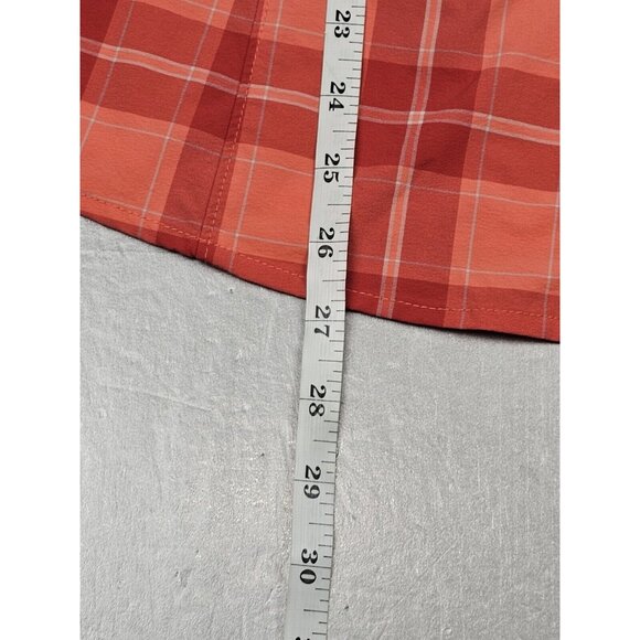 Duluth Trading Button Down Shirt Womens Med. Nylon Vented Long Sleeve Plaid. - Picture 4 of 5